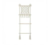 Ioensy Macrame Wall Hanging with Pockets Space Saving Hair Accessories Organizer Easy to Hang Macrame Organizer for Girls, Kids, Nursery, Dressing Room