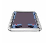 Ioensy Marine Boat Window Deck Egress Skylight with Double Support Rods and Internal Locking Handles Aluminum Alloy and Acrylic Construction Suitable for Yachts rvs Cabins, Cut Out Size 421mm