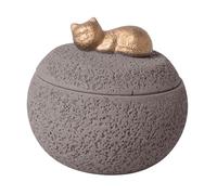 Ioensy Pet Cremation Urn Memorial Box Stable Base Desktop Decor with Lid Keepsake Urn, Gray