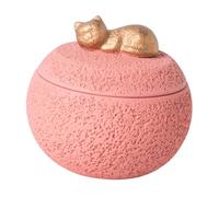 Ioensy Pet Cremation Urn Memorial Box Stable Base Desktop Decor with Lid Keepsake Urn, Pink
