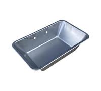 Ioensy Pig Feeding Trough Stainless Steel Feed Container Livestock Feeder Bowl Waterer Basin Portable Design Large Space Easy Installation Suitable for Rural, Style B