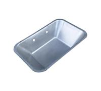 Ioensy Pig Feeding Trough Stainless Steel Feed Container Livestock Feeder Bowl Waterer Basin Portable Design Large Space Easy Installation Suitable for Rural, Style C