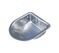Ioensy Pig Feeding Trough Stainless Steel Feed Container Livestock Feeder Bowl Waterer Basin Portable Design Large Space Easy Installation Suitable for Rural, Style D