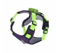 Ioensy Reflective Harness Leash Vest Retractable Adjustable Vest Soft Polyester Built In Leash For Secure Fit No Chafing Low Suitable for senior dogs neighborhood walks, Cyan, S
