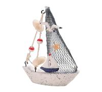 Ioensy Sailboat Model Home Decor Photo Props Decorative Handmade Beach Nautical Miniature for Gifts Tables Home Landscape Kids Room, Bird