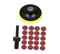 Ioensy Sanding Disc Pad Holder Quick Change Disc Adapter Sandpapers Grinding Machine Accessories Quick Replacement for Large Area Surface Suitabl, with 20pc Sandpapers