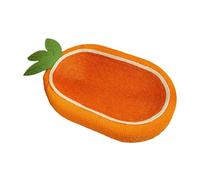 Ioensy Sisal Cat Scratcher Bed Cat Scratch Pad Bowl Kitten Sleeping Nest Oval Cat Scratcher Bowl for Kitten, Carrot