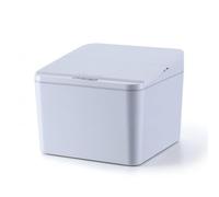 Ioensy Smart Trash Can Touchless Automatic Lid Electric Wastebasket Compact Body Space Saving Design Portable Desktop Bedside Vehicle Use Suitable For Car , Grey , 4L Charging Version