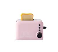 Ioensy Toy Bread Toast Machine with Bread | detailed, Mini appliance, for Craft Displays, Pink