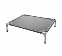 Ioensy Ventilated Elevated Bed Raised Pet Bed Dog Cot Canine Lounger Mesh Steel Frame breathable mesh promotes ventilation under and around your dog suitable, Light Rock Gray, M 84 63cm, 15-50 Jin