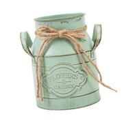 Ioensy Vintage Metal Can Flower Holder for Decor, Green