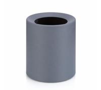 Ioensy Waste Container Round Trash Can Wastebasket Rubbish Bin with Open Top and Concealed Bag Wipe Clean PP suitable for living room bedroom kitchen washroom office, Gray, 12L