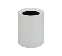 Ioensy Waste Container Round Trash Can Wastebasket Rubbish Bin with Open Top and Concealed Bag Wipe Clean PP suitable for living room bedroom kitchen washroom office, Khaki, 8L