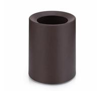 Ioensy Waste Container Round Trash Can Wastebasket Rubbish Bin with Open Top and Concealed Bag Wipe Clean PP suitable for living room bedroom kitchen washroom office, Coffee, 12L