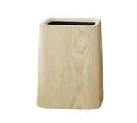 Ioensy Wooden Waste Basket Double Layer Garbage Bin Rectangular Trash Can Faux Wood Grain Large Capacity Suitable for Bedroom Office Living Room, Wood, L