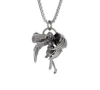 IOETSEUT choker necklace gothic necklace chain Retro Four Winged Valkyrie Pendant Necklace for Men and Women Personalized Roleplay Amulets Accessories Gifts friendship