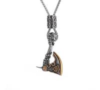 IOETSEUT choker necklace gothic necklace chain Retro Nordic Tomahawk Pendant Necklace Suitable for Men and Women Punk Pendant Lucky Amulet Jewelry Gift friendship