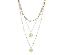 IOETSEUT friendship necklaces Summer European and American fashion Queen head necklace simple multi-layer women's bone chain choker girl gifts