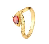 IOETSEUT Ladies' jewelry Animal Snake Red Zircon Open Rings For Women Fashion New Year Jewelry Accessories Lady Gift Party