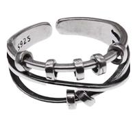 IOETSEUT Ladies' jewelry Multilayer Anti Stress Circles Adjust Finger Rings For Men Women Fashion New Jewelry Gift Party Rock