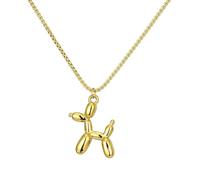 IOETSEUT Ladies' necklace, fashionable and personalized Cute Poodle Balloon Dog Pendant Necklace Sweet Funny Charm Clavicle Chain Unique Girl Gift Jewelry