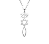 IOETSEUT men personalised necklace Exquisite Hexagonal Star Star of David Pendant Necklace Israeli Jewish Women's Casual Simple Jewelry gift