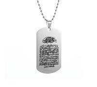 IOETSEUT men personalised necklace Islamic Bible Square Pendant Necklace Men Ladies Vintage Casual Party Jewelry Amulet Necklace Gift gift