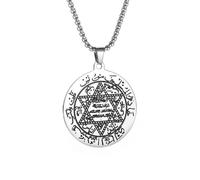IOETSEUT men personalised necklace Star of David Jewish Hebrew Necklace for Men Israel Solomon Kabbalah Hexagram Star Medal Amulet Jewelry gift