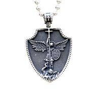 IOETSEUT Men's necklace 2024 NEW religious slaying dragons Pendant Talisman Necklace Jewelry Men Necklace Gift gift