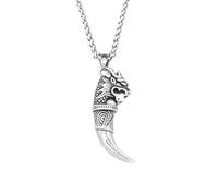 IOETSEUT Men's necklace Gothic Vintage Wolf Tooth Pendant Necklace Fashion Punk Personality Animal Necklaces For Man Amulet Jewelry Gift gift
