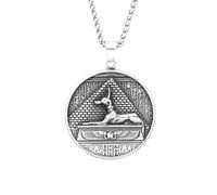 IOETSEUT Men's necklace New Vintage Ancient Egyptian God Of Death Pendant Necklace Men's Mythology Biker Jewelry gift