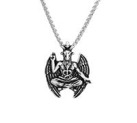 IOETSEUT Men's necklace New Vintage Gothic Satanic Goat Pendant Necklace For Men Demon Devil Lucifer Necklace Fashion Party Jewelry gift