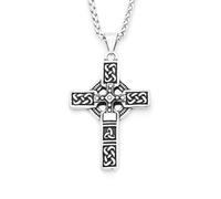 IOETSEUT Men's necklace Nordic Viking Celtic Knot Cross Pendant Necklaces For Men Women Fashion Jewelry Amulet Gifts gift