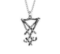 IOETSEUT Men's necklace Vintage Classic Lucifer Pendant Necklaces For Man Women Punk Biker Fashion Religion Jewelry Gifts gift