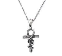 IOETSEUT Men's necklace Vintage Cross Snake Necklace Men Fashion Ancient Egypt Cross Pendant Snake Chain Punk Hip Hop Party Jewelry gift
