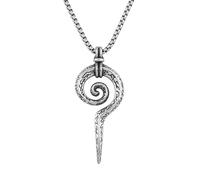 IOETSEUT Men's necklace Vintage Egyptian Pharaoh Mayan Totem Snake Stick Pendant Necklace For Men Women Animal Amulet Jewelry gift