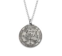 IOETSEUT Men's necklace Vintage New Teamer King of Solomon Pendant Archangel Necklaces For Men Round Amulet Jewelry Gift gift