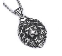 IOETSEUT Men's necklace Vintage Unique Lion Pendant For Men Punk Hip Hop Animal Biker Necklace Amulet Fashion Jewelry Gift gift