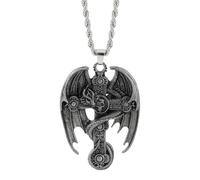 IOETSEUT Men's necklace Wings Skull Cross Pendant Necklaces for Men Teen Boys Birthday Father's Day Gifts for Him gift