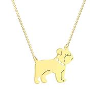 IOETSEUT men's necklaces friendship necklace 2021 Trend English Bulldog Dog Shaped Necklace for Women Animal Necklace Pendant Minimal Romance Jewelry For Girl Kids