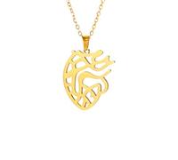 IOETSEUT men's necklaces friendship necklace Anatomical Heart Pendant Necklace Women Gold Color Neck Chain Choker Fashion Medical Biology Jewelry Gift