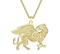 IOETSEUT men's necklaces friendship necklace Anglo-Saxon Griffin Pendant Necklace for Women Men Mythological Charm Chain Couples Jewelry Gift