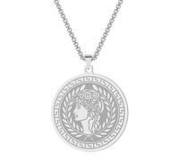 IOETSEUT men's necklaces friendship necklace Athena The Goddess Of Wisdom Women Necklace Jewelry Patron Saint Greek Mythology Pendant Necklace