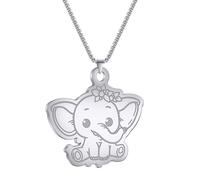 IOETSEUT men's necklaces friendship necklace Baby Elephant With Flower Pendant Necklace For Women Cartoon Silver Jewelry Necklace Party Gift
