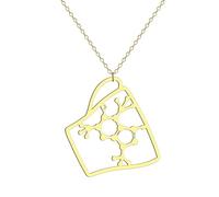 IOETSEUT men's necklaces friendship necklace Caffeine Molecule Pendant Necklace for Women Girls Chemistry Charm Neck Chain Science Jewelry Gift