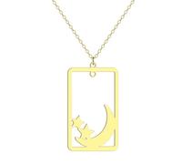 IOETSEUT men's necklaces friendship necklace Celestial Dainty Necklace Female Women Astrology Crescent Moon Star Necklace Party Gift
