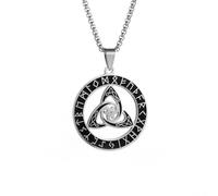 IOETSEUT men's necklaces friendship necklace Celtic Knot Rune Pendant Necklace Men Women Amulet Jewelry Gift