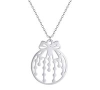 IOETSEUT men's necklaces friendship necklace Christmas Bauble Pendant Necklace For Women Vintage Holiday Winter Jewelry Lovely Necklace