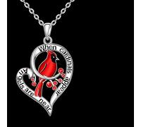 IOETSEUT men's necklaces friendship necklace Creative Heart Shaped Cardinal Pendant Necklace Exquisite Party Commemorative Accessory Gift Jewelry Party Gifts