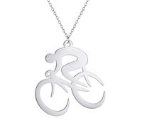 IOETSEUT men's necklaces friendship necklace Cyclist Bicycle Bike Pendant Necklace Women Dainty Jewelry Necklace Travel Bike Lover Gift